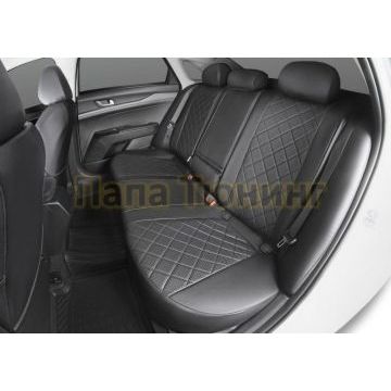 Авточехлы задняя спинка 40/60, рисунок ромб Rival для Kia K5 2020-