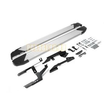 Пороги алюминиевые Rival Start для Nissan Terrano 2014-/Renault Duster 2011-/Renault Kaptur 2020-/Renault Arkana 2019-