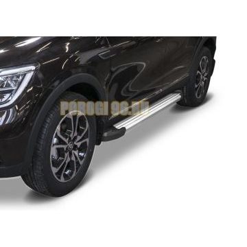 Пороги алюминиевые Rival Start для Nissan Terrano 2014-/Renault Duster 2011-/Renault Kaptur 2020-/Renault Arkana 2019-