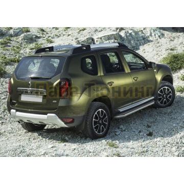 Пороги алюминиевые Rival Premium для Nissan Terrano 2014-/Renault Duster 2011-/Renault Kaptur 2020-/Renault Arkana 2019-