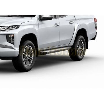 Порог-площадка Silver AutoMax для Mitsubishi L200 2007-