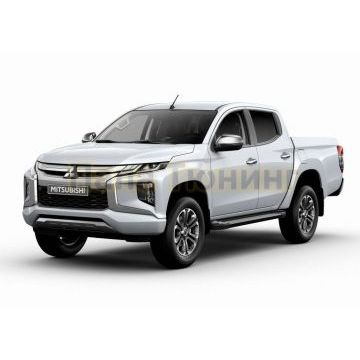 Порог-площадка Black AutoMax для Mitsubishi L200 2007-