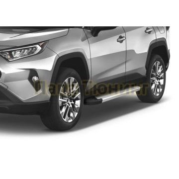 Порог-площадка Silver AutoMax для Toyota RAV 4 2019-