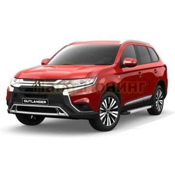 Порог-площадка Silver AutoMax для Mitsubishi Outlander 2007-/Mitsubishi ASX 2010-/Peugeot 4008 2012-2015/Citroen C-Crosser 2007-2013/Citroen C4 Aircross 2012-2016