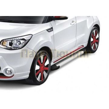 Порог-площадка Silver AutoMax для KIA Seltos 2020-/KIA Soul 2019-
