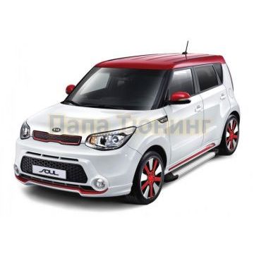 Порог-площадка Silver AutoMax для KIA Seltos 2020-/KIA Soul 2019-
