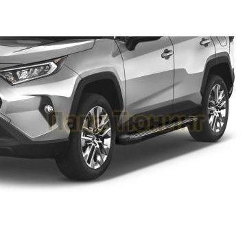 Порог-площадка Black AutoMax для Toyota RAV 4 2019-