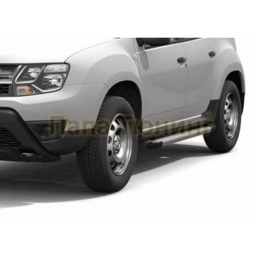 Порог-площадка Silver AutoMax для Renault Duster 2011-/Renault Arkana 2019-/ Renault Kaptur 2020-/Nissan Terrano 2014-
