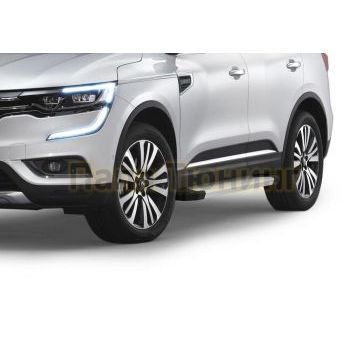 Порог-площадка Silver AutoMax для Nissan X-Trail 2013-/Nissan Qashqai 2013-/Renault Koleos 2017-