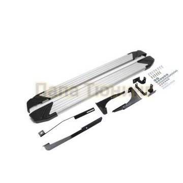 Порог-площадка Silver AutoMax для Hyundai Santa Fe 2012-2016/Hyundai SantaFe Premium 2015-2018/KIA Sorento 2012-2020