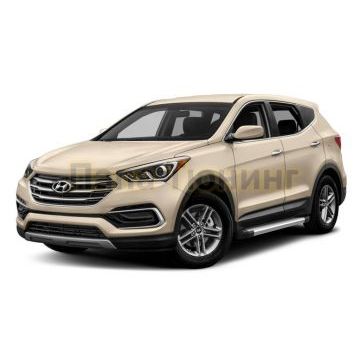 Порог-площадка Silver AutoMax для Hyundai Santa Fe 2012-2016/Hyundai SantaFe Premium 2015-2018/KIA Sorento 2012-2020
