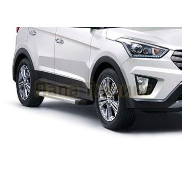 Порог-площадка Silver AutoMax для Hyundai Creta 2016-2021