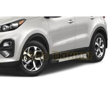 Порог-площадка Silver AutoMax для Hyundai Tucson 2015-2021/KIA Sportage 2016-2021