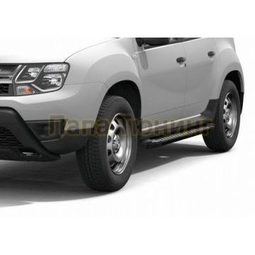 Порог-площадка Black AutoMax для Renault Duster 2011-/Renault Arkana 2019-/ Renault Kaptur 2020-/Nissan Terrano 2014-