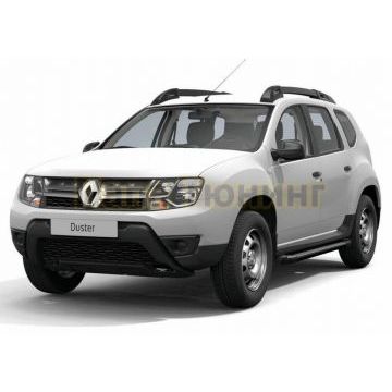 Порог-площадка Black AutoMax для Renault Duster 2011-/Renault Arkana 2019-/ Renault Kaptur 2020-/Nissan Terrano 2014-