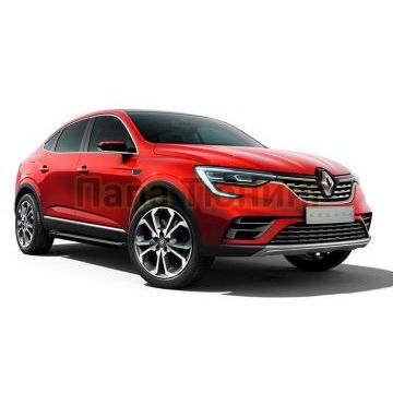 Порог-площадка Black AutoMax для Renault Duster 2011-/Renault Arkana 2019-/ Renault Kaptur 2020-/Nissan Terrano 2014-