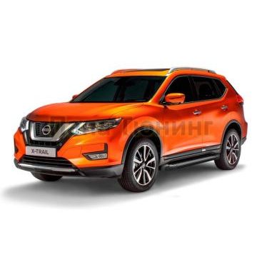 Порог-площадка Black AutoMax для Nissan X-Trail 2013-/Nissan Qashqai 2013-/Renault Koleos 2017-