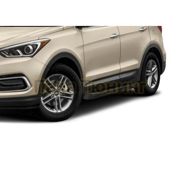 Порог-площадка Black AutoMax для Hyundai Santa Fe 2012-2016/Hyundai SantaFe Premium 2015-2018/KIA Sorento 2012-2020