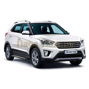 Порог-площадка Black AutoMax для Hyundai Creta 2016-2021
