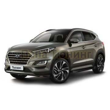 Порог-площадка Black AutoMax для Hyundai Tucson 2015-2021/KIA Sportage 2016-2021