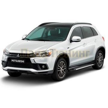 Порог-Площадка Style AutoMax для Mitsubishi Outlander 2007-/Mitsubishi ASX 2010-/Peugeot 4008 2012-2015/Citroen C-Crosser 2007-2013/Citroen C4 Aircross 2012-2016