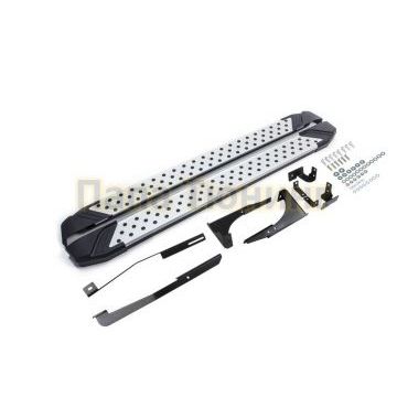 Порог-Площадка Style AutoMax для Hyundai Santa Fe 2012-2016/Hyundai SantaFe Premium 2015-2018/KIA Sorento 2012-2020