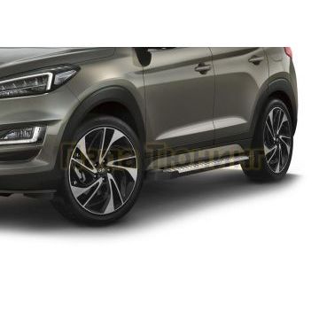Порог-Площадка Style AutoMax для Hyundai Tucson 2015-2021/KIA Sportage 2016-2021