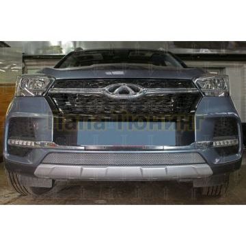 Защита радиатора Chery Tiggo 4 2018-2024 chrome низ