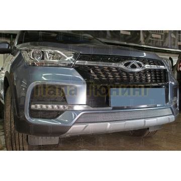 Защита радиатора Chery Tiggo 4 2018-2024 chrome низ