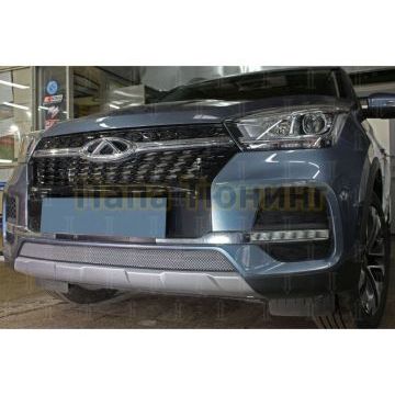 Защита радиатора Chery Tiggo 4 2018-2024 chrome низ