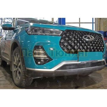 Защита радиатора Chery Tiggo 7 PRO 2020- black низ