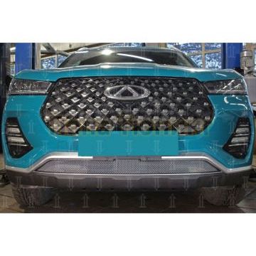 Защита радиатора Chery Tiggo 7 PRO 2020- chrome низ 