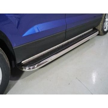 Пороги с площадкой (нерж. лист) 60,3 мм ТСС для Volkswagen Taos 2021- Пороги с площадкой (нерж. лист) 60,3 мм ТСС для Volkswagen Taos 2021-