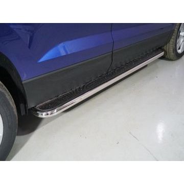 Пороги с площадкой (нерж. лист) 42,4 мм ТСС для Volkswagen Taos 2021- Пороги с площадкой (нерж. лист) 42,4 мм ТСС для Volkswagen Taos 2021-