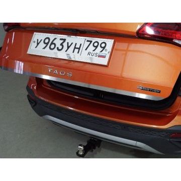 Накладка на заднюю дверь (лист шлифованный) ТСС для Volkswagen Taos 2021- Накладка на заднюю дверь (лист шлифованный) ТСС для Volkswagen Taos 2021-