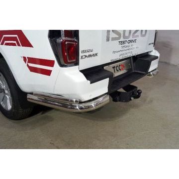 Защита задняя (уголки двойные) 76,1/42,4 мм ТСС для Isuzu D-MAX 3.0D 2019-
