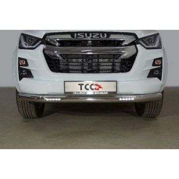 Защита передняя нижняя (с ДХО) 76,1 мм ТСС для Isuzu D-MAX 3.0D 2019-