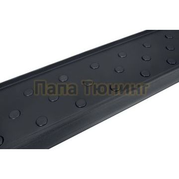 Пороги алюминиевые "Standart Black" 1900 черные Slitkoff для Porsche Cayenne 2002-2007