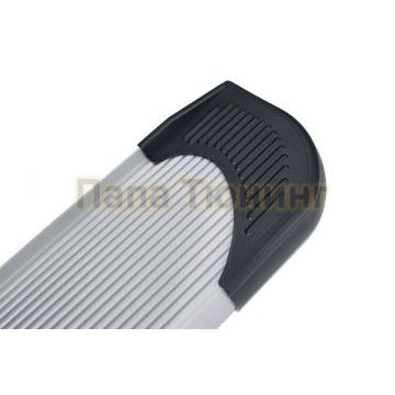 Пороги алюминиевые "Optima Silver" 1900 серебристые Slitkoff для Porsche Cayenne 2002-2007