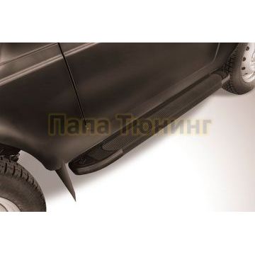 Пороги алюминиевые "Optima Black" 1250 Slitkoff для Lava Niva 4x4 Urban 3D