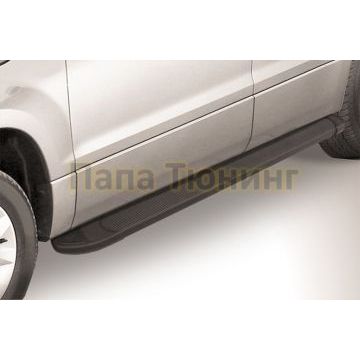 Пороги алюминиевые "Optima Black" 1700 черные Slitkoff для Suzuki GRAND VITARA 2012-2015 Пороги алюминиевые "Optima Black" 1700 черные Slitkoff для Suzuki GRAND VITARA 2012-2015