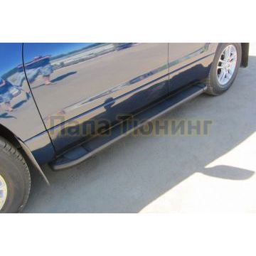 Пороги алюминиевые "Optima Black" 1700 черные Slitkoff для Suzuki SX4 2013-2016 Пороги алюминиевые "Optima Black" 1700 черные Slitkoff для Suzuki SX4 2013-2016