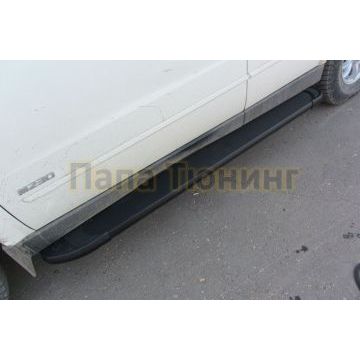 Пороги алюминиевые "Optima Black" 1700 черные Slitkoff для SsangYong Kyron 2007-2015 Пороги алюминиевые "Optima Black" 1700 черные Slitkoff для SsangYong Kyron 2007-2015