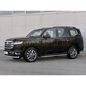 Защита переднего бампера d57 секции РусСталь для Toyota Land Cruiser 300 70TH ANNIVERSARY 2021-