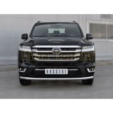 Защита переднего бампера d57 секции РусСталь для Toyota Land Cruiser 300 70TH ANNIVERSARY 2021-