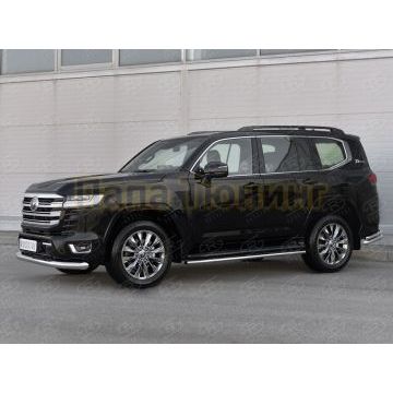 Защита переднего бампера d76 секции РусСталь для Toyota Land Cruiser 300 70TH ANNIVERSARY 2021-
