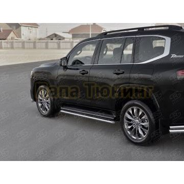 Защита порогов d42 РусСталь для Toyota Land Cruiser 300 70TH ANNIVERSARY 2021-