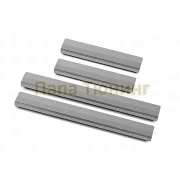 Накладки на пороги RUSSTAL (нерж., шлиф) РусСталь для Toyota Land Cruiser 300 70TH ANNIVERSARY 2021-