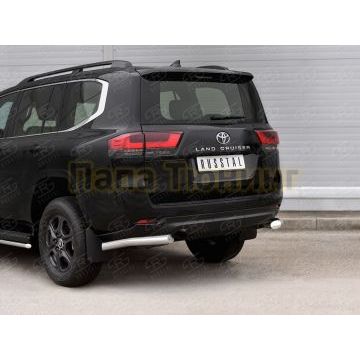 Защита заднего бампера уголки d76 секции РусСталь для Toyota Land Cruiser 300 2021-