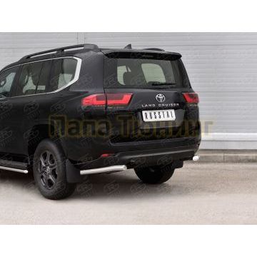 Защита заднего бампера уголки d57 секции РусСталь для Toyota Land Cruiser 300 2021-